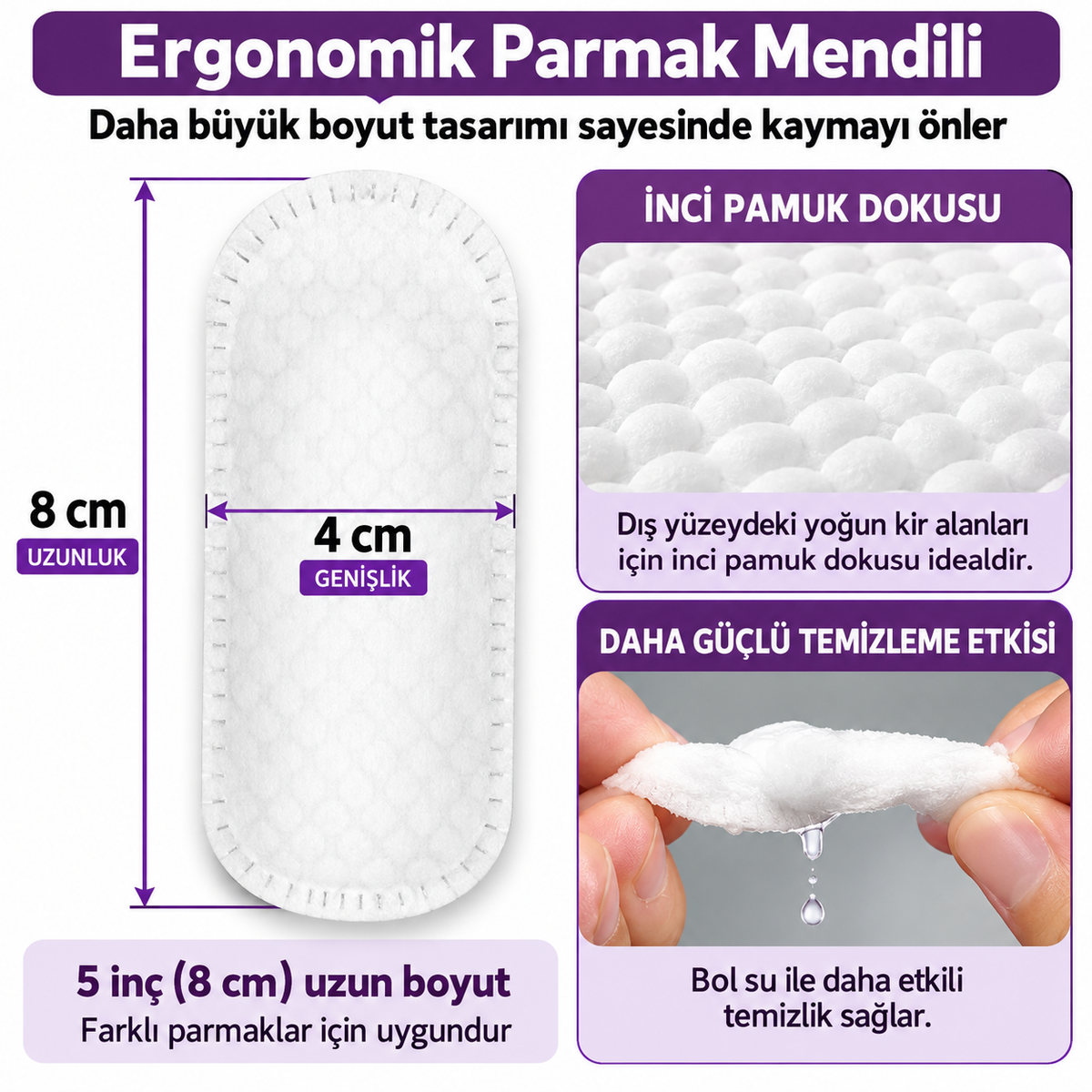 Evcil Hayvanlar İçin Diş Temizleme Parmak Mendilleri