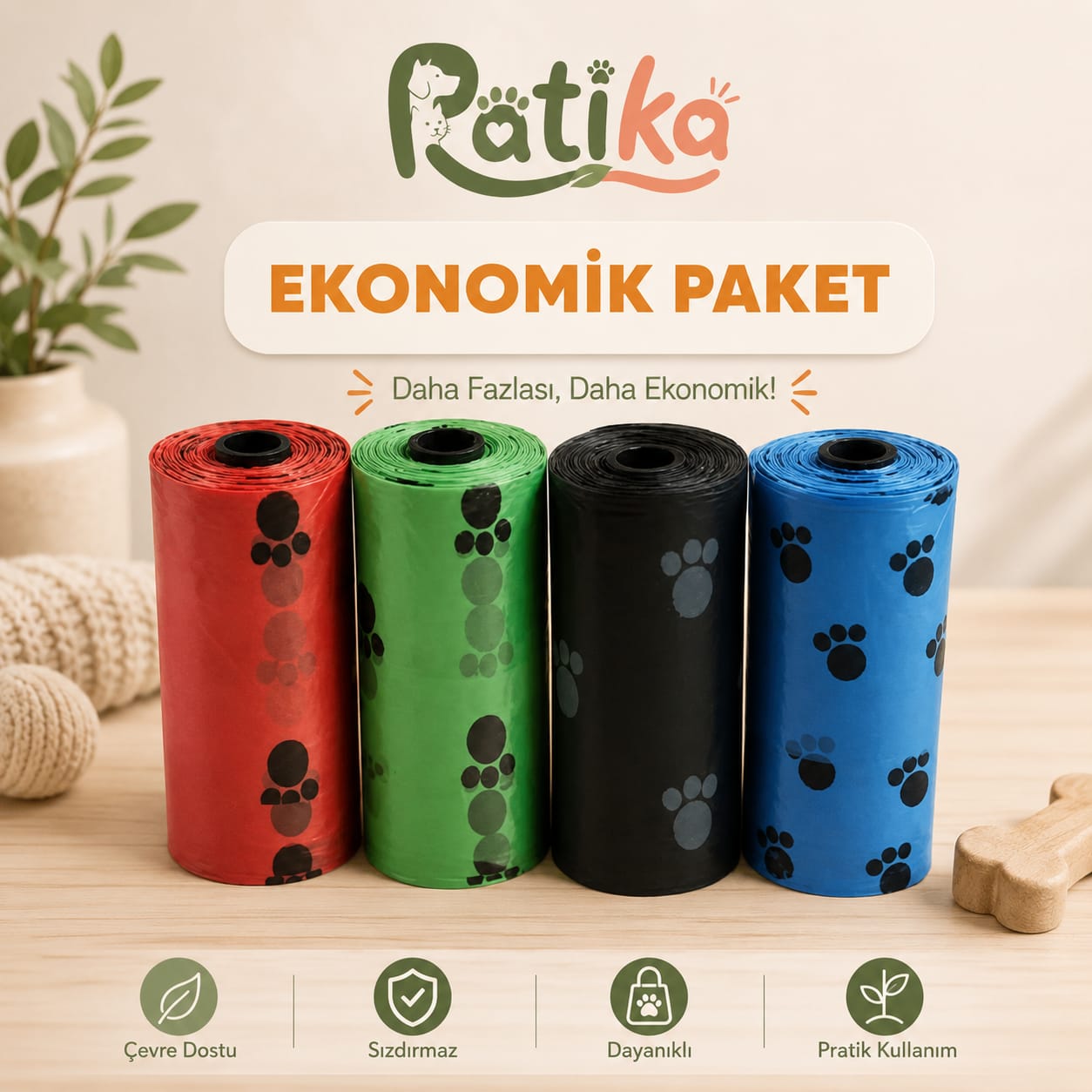 4'lü Rulo Poşet Seti