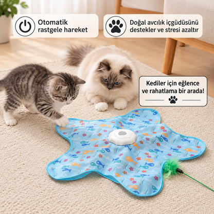 Patika  – Stres atma ve oyun zamanı eğlencesi için otomatik kedi oyuncağı