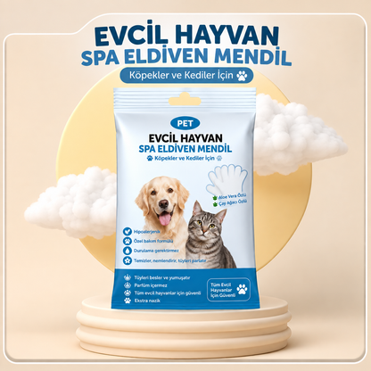 Evcil hayvanlar için eldiven temizleme mendilleri