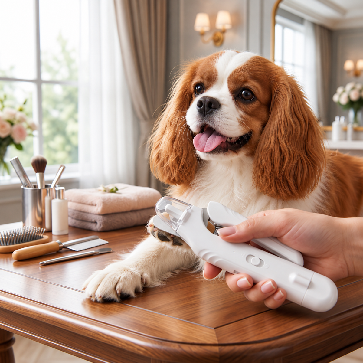 2'si 1 arada Profesyonel Köpek Tırnak Makası ve Törpüsü – Ultra Sessiz ve Şarj Edilebilir