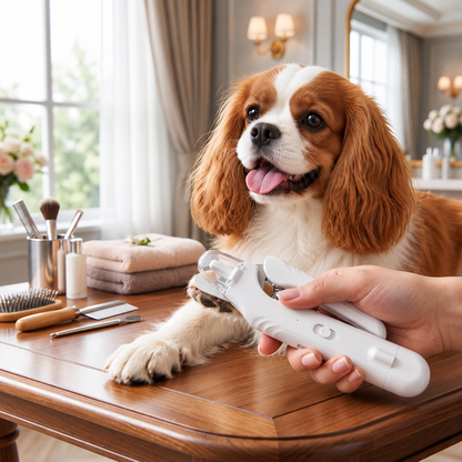 2'si 1 arada Profesyonel Köpek Tırnak Makası ve Törpüsü – Ultra Sessiz ve Şarj Edilebilir