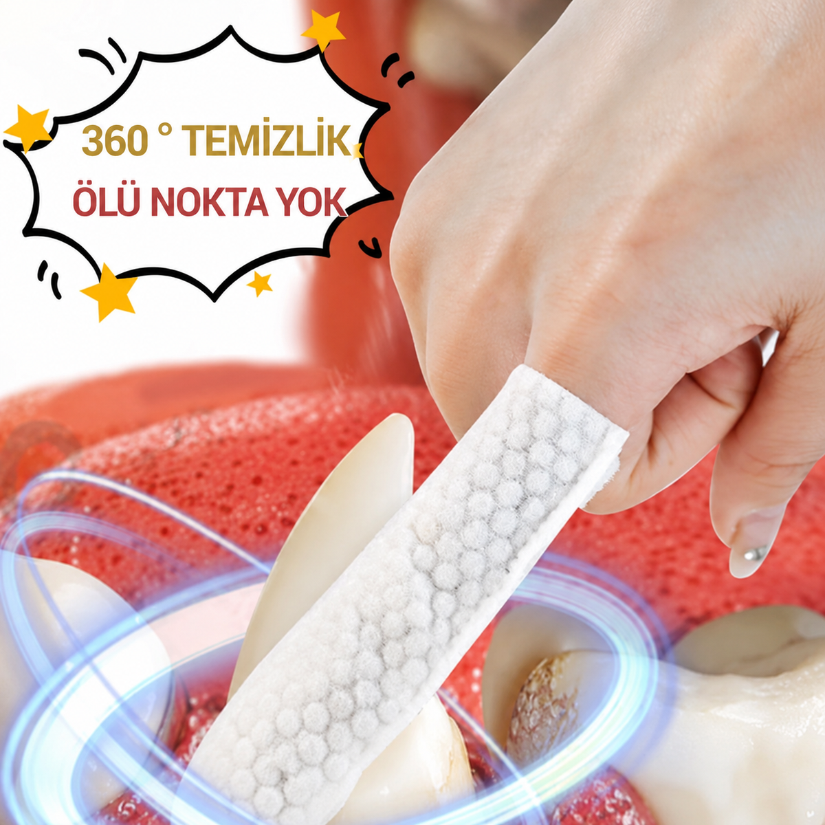 Evcil Hayvanlar İçin Diş Temizleme Parmak Mendilleri