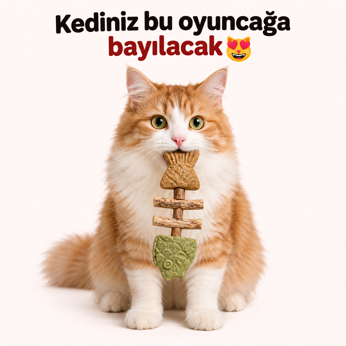 Kedi Nanesi ve Gümüş Asma Çiğneme Oyuncağı
