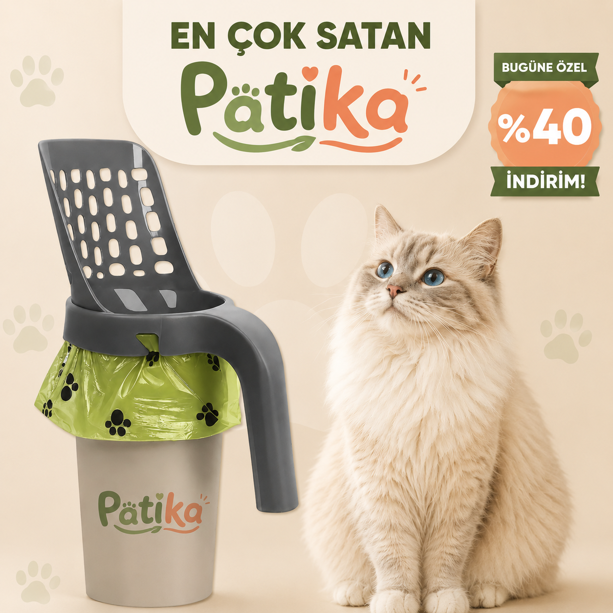 3'ü 1 Arada Aklıllı Kedi  Kum Temizleyici