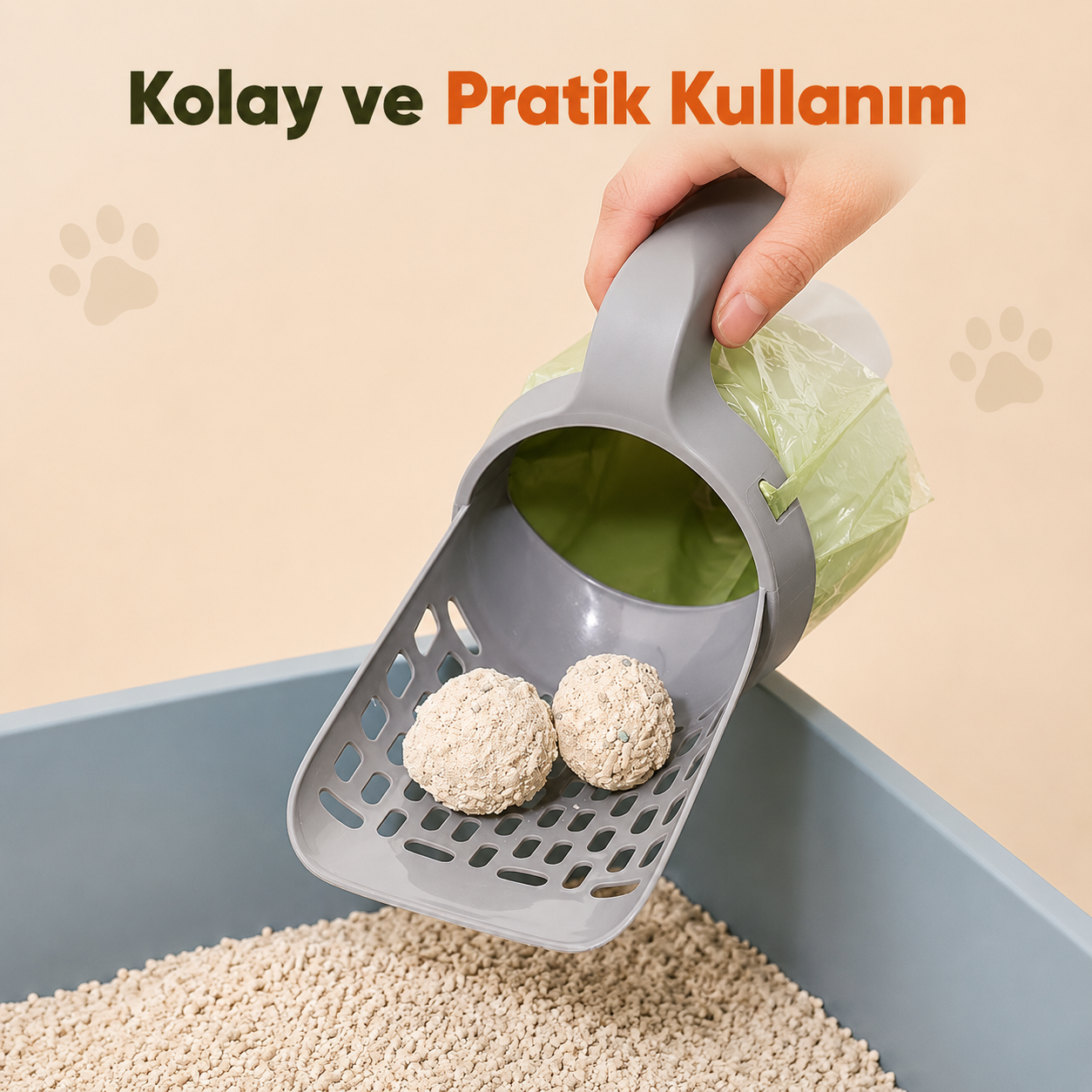 3'ü 1 Arada Aklıllı Kedi  Kum Temizleyici